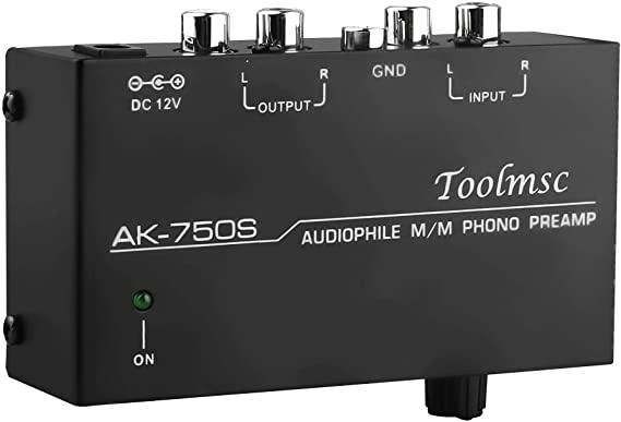 Підсилювач фонокоректор M/M Toolmsc AK750S RCA з регуляторами рівня Адаптер живлення Вхід-вихід