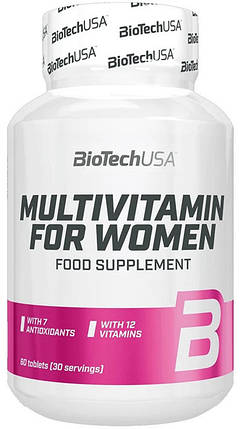 Вітаміни для жінок  BioTech USA Multivitamin for Women 60 таб., фото 2