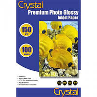 Фотобумага Crystal A4 глянцевая, 150 г/м2, 100 л., (GL-A4-150-100)