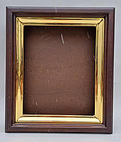 Рівний кіот для ікони з внутрішньою дерев'яною золоченою рамою, фото 2