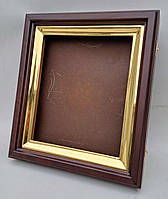 Рівний кіот для ікони з внутрішньою дерев'яною золоченою рамою, фото 4