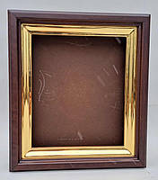 Рівний кіот для ікони з внутрішньою дерев'яною золоченою рамою, фото 10