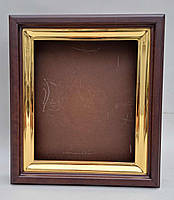 Рівний кіот для ікони з внутрішньою дерев'яною золоченою рамою, фото 5