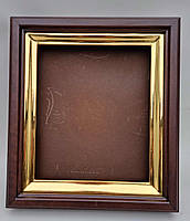 Рівний кіот для ікони з внутрішньою дерев'яною золоченою рамою, фото 8