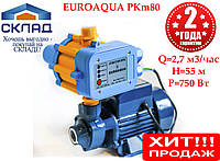 Насосная станция для дома и полива Euroaqua PKM 80+контроллер! 5,5 Атм, 750 Вт!