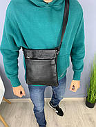 Чоловіча сумка через плече, Чоловіча барсетка через плече, сумка з натуральної шкіри, сумка месенджер чоловіча, фото 9