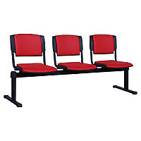 Стільці секційні для активного залу Призма — 3 — місцевий, Рядний офісний стілець для конференц-залу  AMF