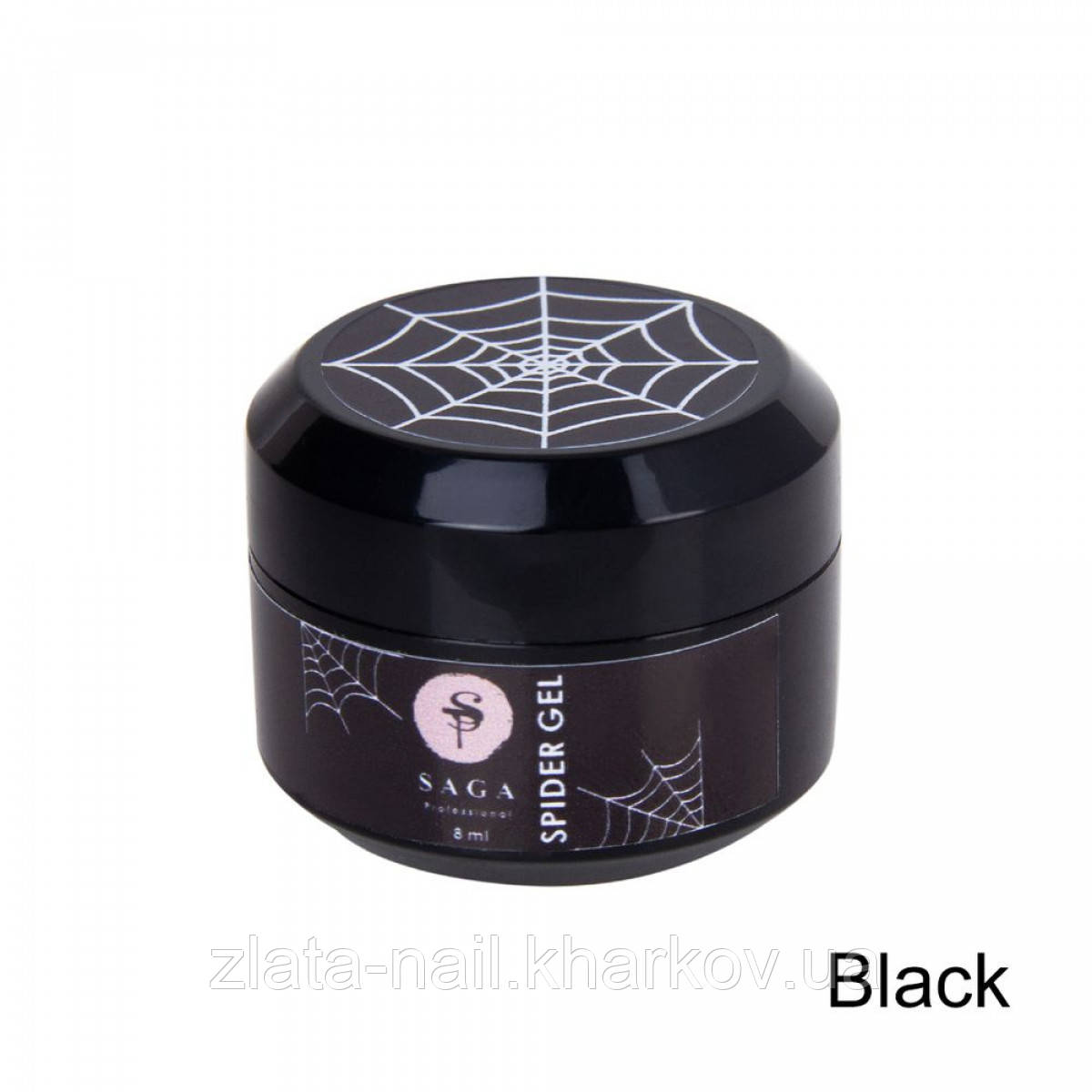 Гель-павутинка Saga Professional Spider Black, 8 мл