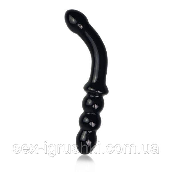 Фалоімітатор Glass Romance з чорного скла ST57972