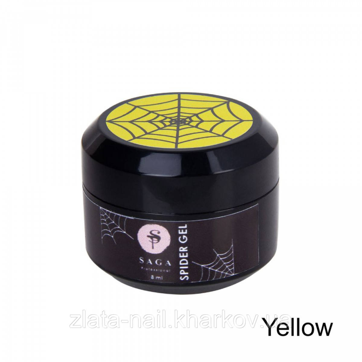Гель-павутинка Saga Professional павутинка жовтий, 8 мл