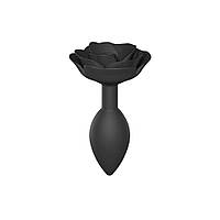 Силіконовий анальний штекер Love To Love OPEN ROSES L SIZE - BLACK ONYX}
