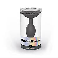Силіконовий анальний штекер Love To Love OPEN ROSES L SIZE - BLACK ONYX}, фото 4
