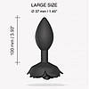 Силіконовий анальний штекер Love To Love OPEN ROSES L SIZE - BLACK ONYX}, фото 7