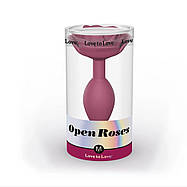 Силіконовий анальний штекер Love To Love OPEN ROSES M SIZE - PLUM STAR}, фото 3