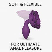Силіконовий анальний штекер Love To Love OPEN ROSES S SIZE - PURPLE RAIN}, фото 5
