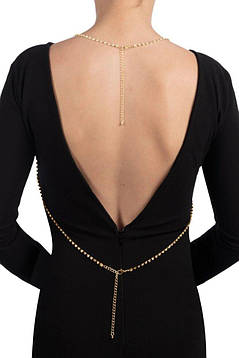 Золотий ланцюг для бюста Bijoux Pour Toi – Elena Gold зі стразами, фото 3