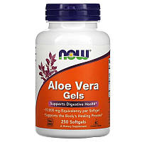 Алоэ вера NOW Foods "Aloe Vera Gels" здоровье пищеварительной системы (250 гелевых капсул)