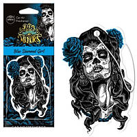 Ароматизатор Aroma Car Cellulose Dia De Los Muertos — Blue Diamond Girl (24 шт.)