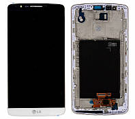 Дисплей LG D855/D858/D859 Optimus G3/D856/D850/D851/LS990 в зборі з сенсором та рамкою white