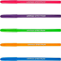 Ручка кулькова синя 1 мм Unimax Spectrum Fashion UX-135 корпус асорті