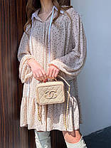 Платі міні Міла жіноче повітряне зі шіфон вільного кроя білим коміром Smdi7201, фото 3