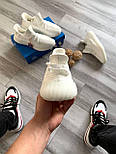 Чоловічі кросівки Adidas Yeezy Boost 350 весна-осінь-літо повсякденні легкі білі. Фото наживо, фото 6