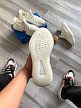 Чоловічі кросівки Adidas Yeezy Boost 350 весна-осінь-літо повсякденні легкі білі. Фото наживо, фото 5