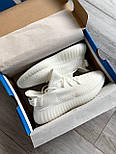 Чоловічі кросівки Adidas Yeezy Boost 350 весна-осінь-літо повсякденні легкі білі. Фото наживо, фото 2