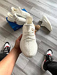 Чоловічі кросівки Adidas Yeezy Boost 350 весна-осінь-літо повсякденні легкі білі. Фото наживо, фото 8