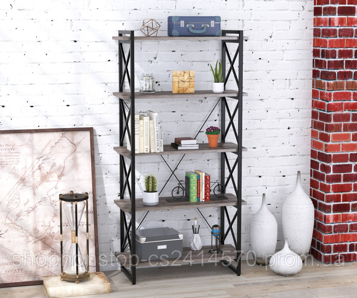 Стелаж офісний лофт Скіф-5-920 Loft design Дуб Палена