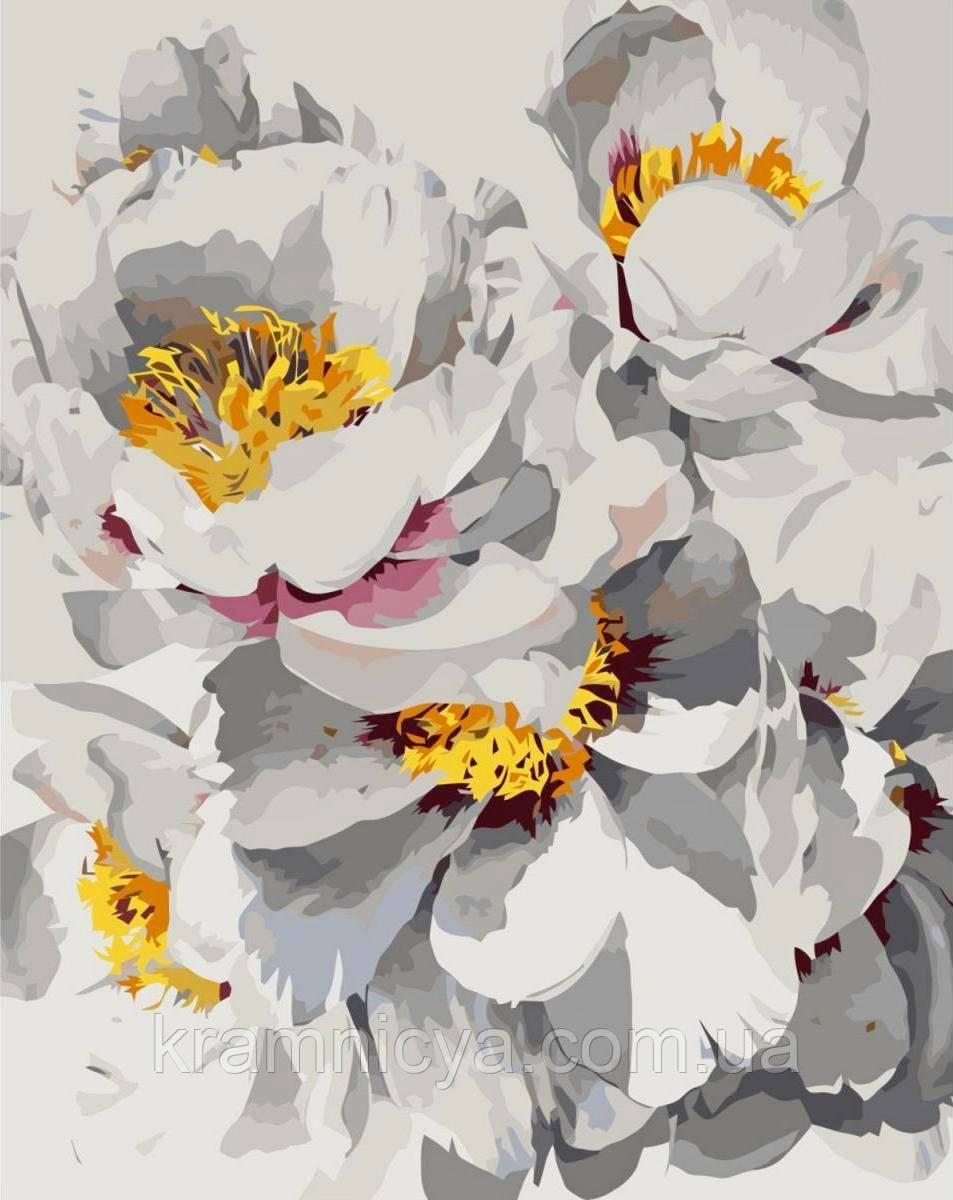 Картина за номерами Цвітіння білих півонії 40х50 (VA-3305, фото 1
