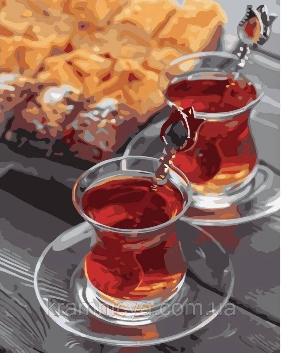 Картина за номерами Чай з гарбузовим пирогом, 40х50 (VA-3321), фото 1