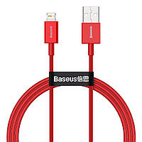 USB кабель для iPhone с разъемом Lightning BASEUS Superior Series Fast Charging Data Cable (1M, 2.4A). Red