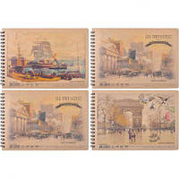 Від 3 шт. Альбом A5 "KRAFT" 40 аркушів, 120г/м² спіраль купити дешево оптом в інтернет-магазині