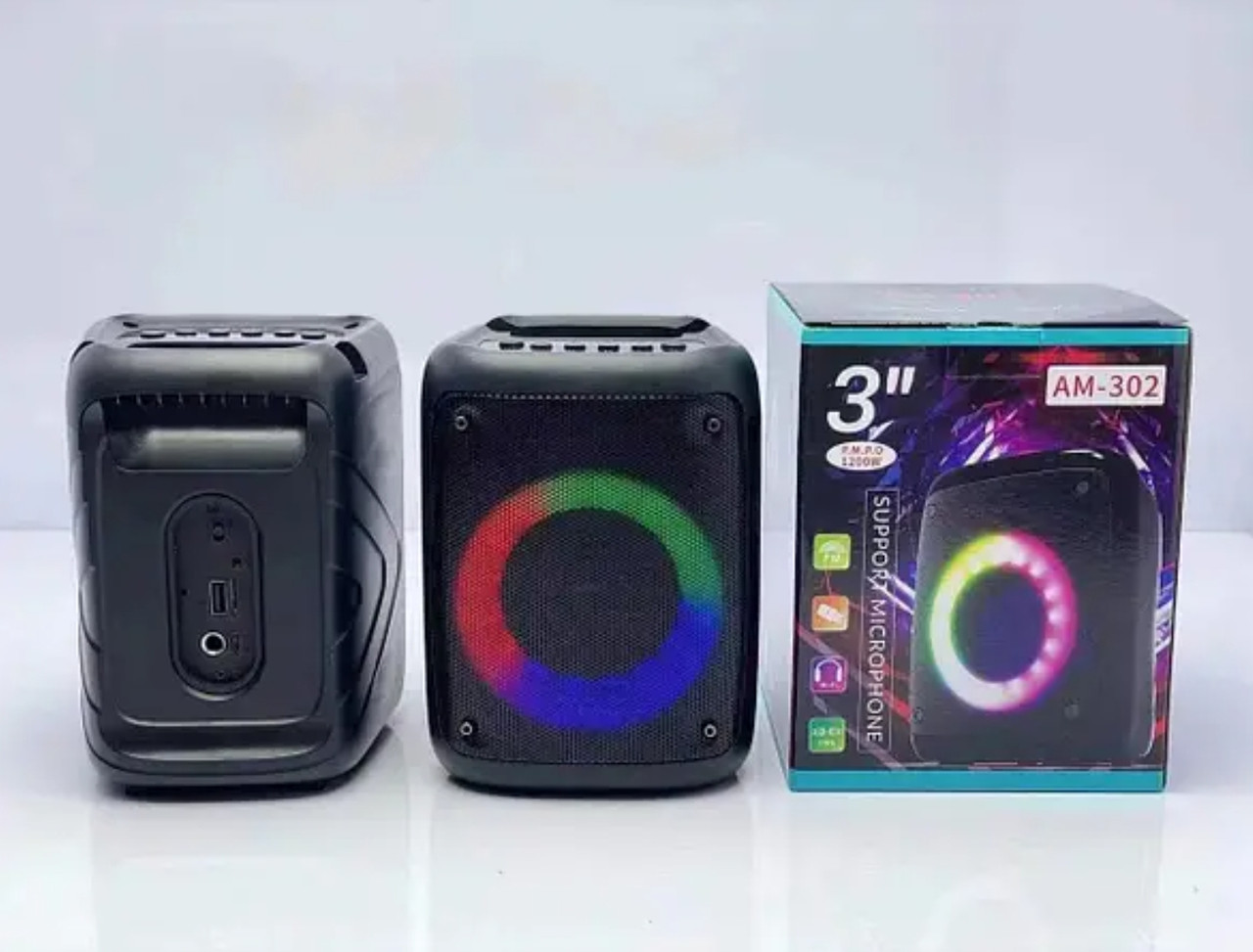 Портативна блютуз Колонка караоке AM 302