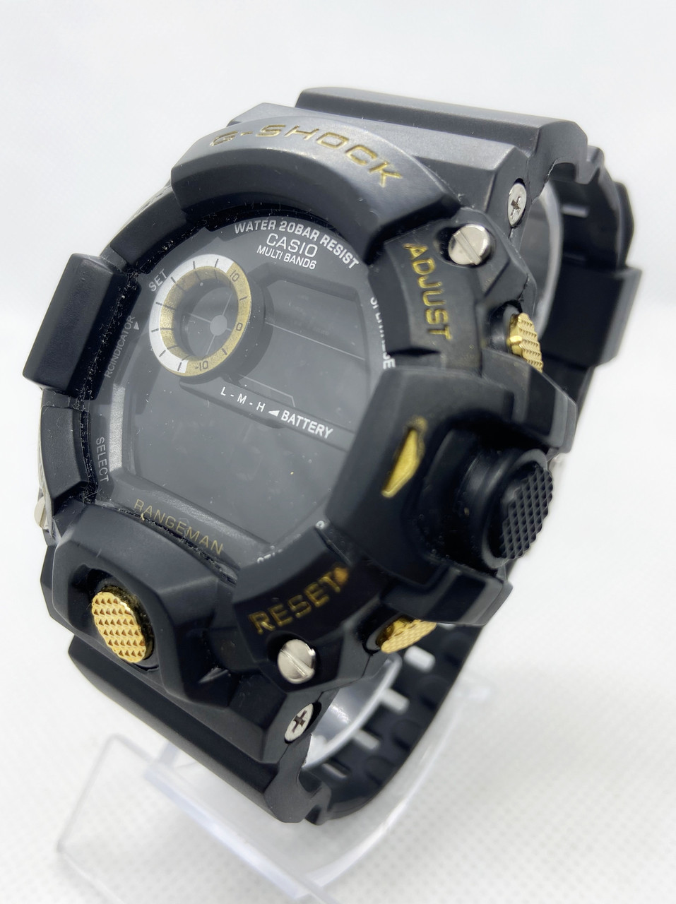 Годинник спортивний водостійкий армійський G-SHOCK Casio (Касіо) Чорні з золотом ( код: IBW856BY )