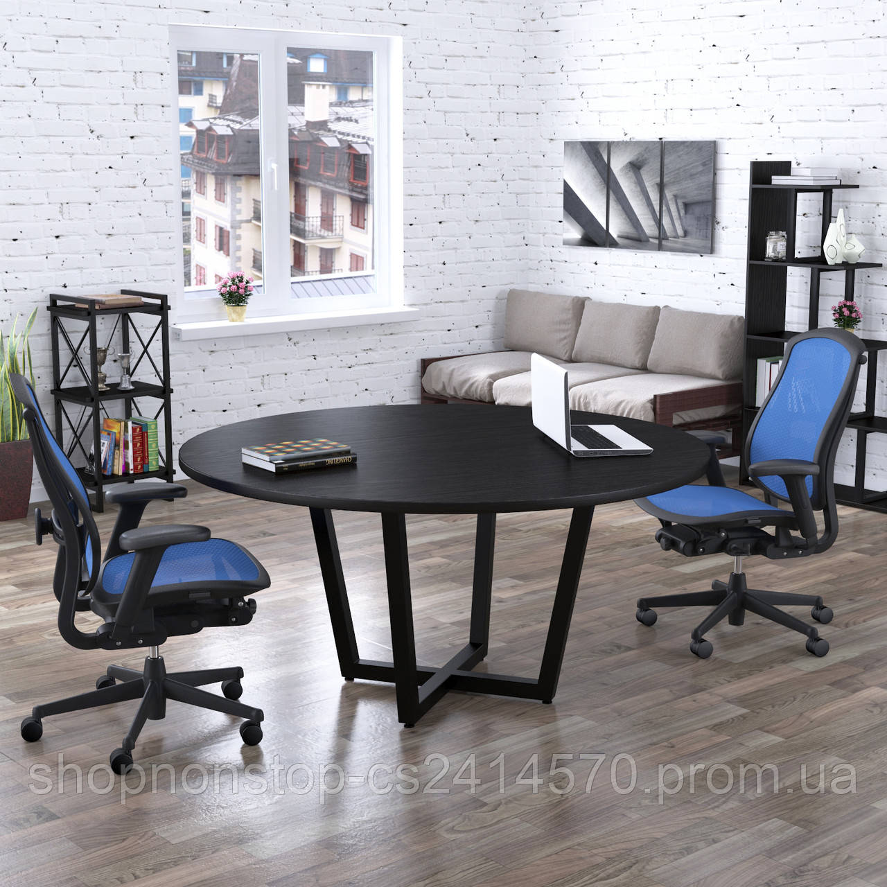 Стіл для переговорів лофт D-1600 Loft design Венге Луізіана