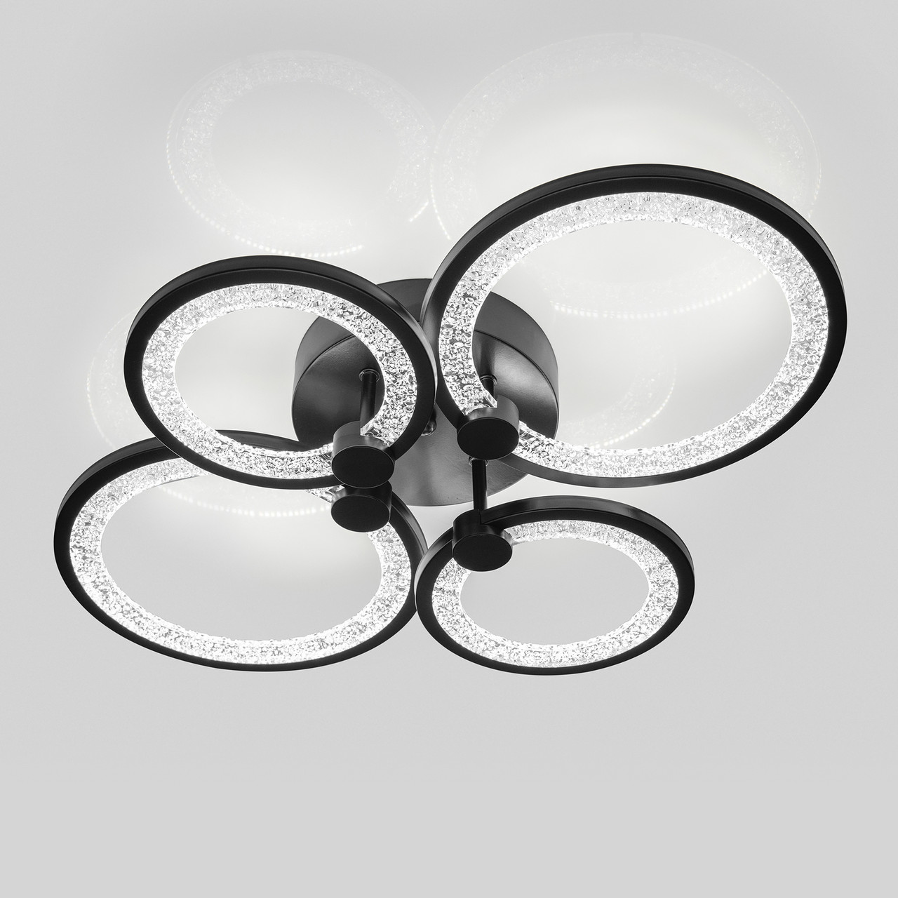 Люстра світлодіодна з пультом до 18 м² VK39556-2+2 Bk, фото 1