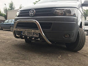 Volkswagen Transporter T5 2010 Кенгурятник WT004 з написом 60 мм AUC Кенгурятники Фольксваген Т5 рестайлінг