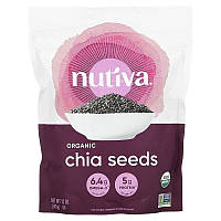 Черные семена Чиа Nutiva "Black Chia Seed" с клетчаткой, протеином и омега-3 (340 г)