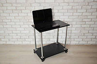 Стол журнальный с полкой MebelProff Mini 17, журнальный столик, стол в гостиную, столик на колёсиках