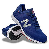 Кроссовки мужские летние New Balance текстильные сетка синие c белой подошвой деми весна/лето