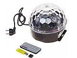 Музичний диско-шар з Bluetooth, USB, світломузкою, 2 динаміками та пультом, фото 4