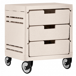 Комод 3 шухляди на колесах Бежевий