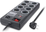 Фільтр-подовжувач мережевий REAL-EL RS-8F USB Charge 3м 8 розеток black, фото 5