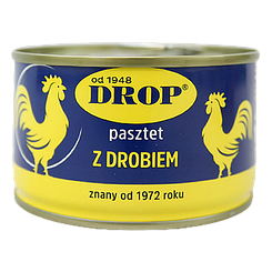Паштет курячий Дроп Drop z drobiem 160g 20шт/ящ (Код: 00-00011968)