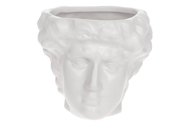 Ваза керамічна 13.5*13.5*12 см., Апаллон, білий матовий (795-447), фото 1