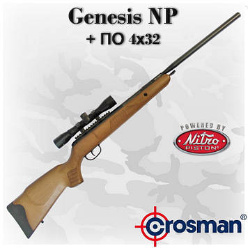 Crosman Genesis NP пневматична гвинтівка з газовою пружиною й оптикою 4x32