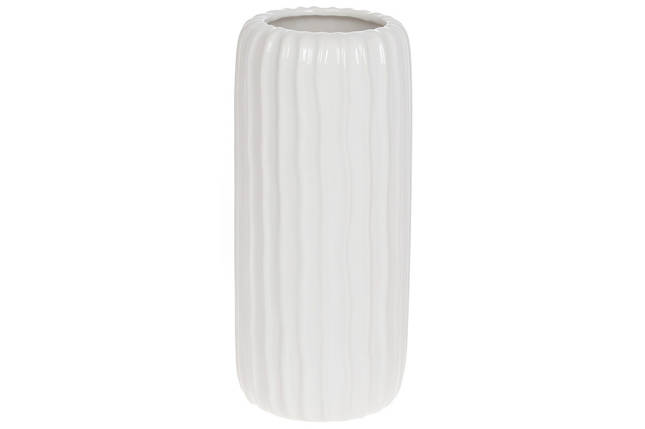 Ваза керамічна 11*11*24.5см., Ерна, білий глянець, (795-458), фото 1