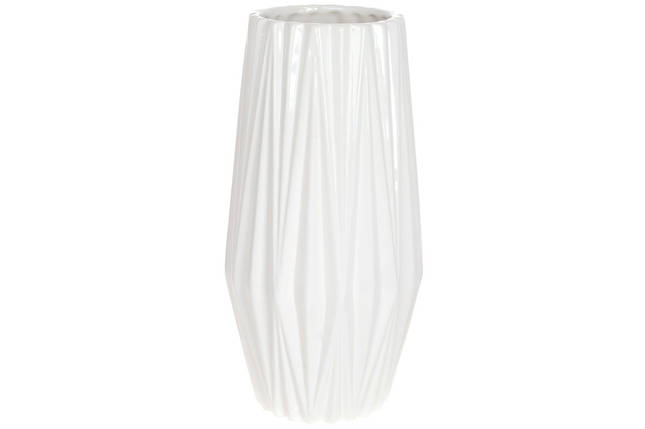 Ваза керамічна 15.5*15.5*30.5 см., Маргарет, білий глянець, (795-433), фото 1